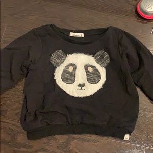 oh baby black panda sweatshirt
